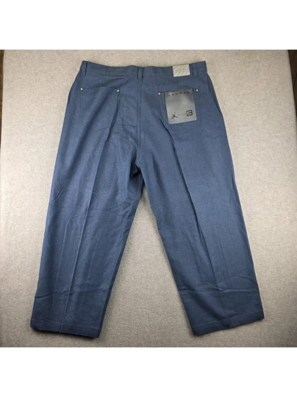 Jordan Two3 Pants Mens 44x34 Blue Linen Cotton Flat Front Tapered NWT